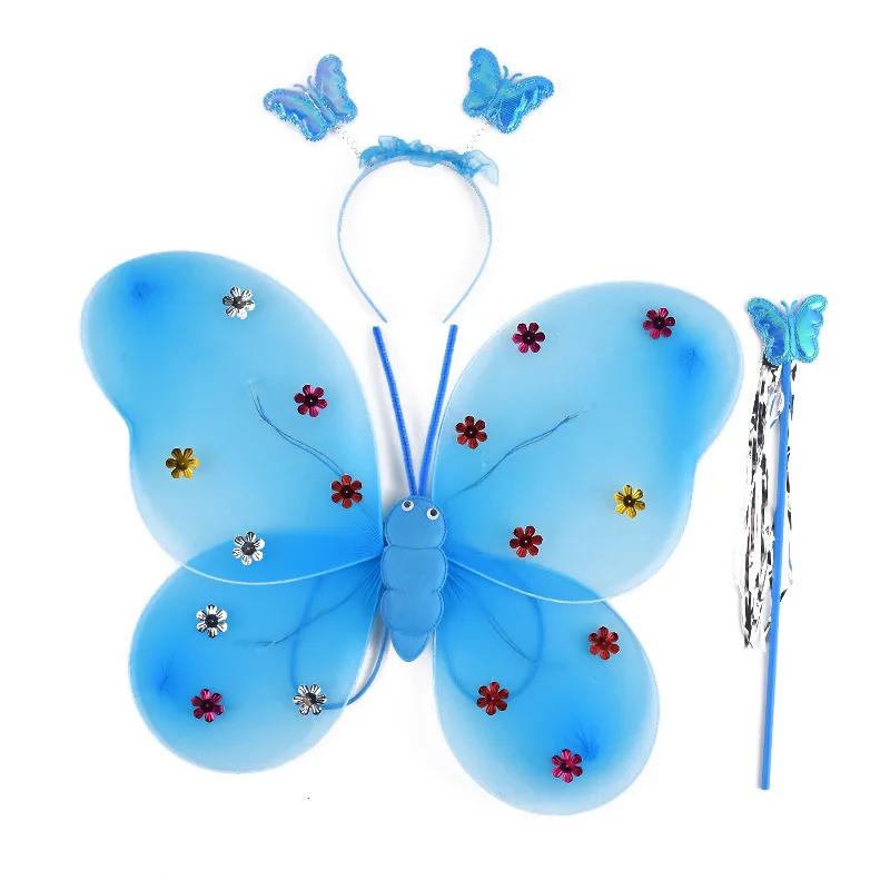 LINGJIONG mariposa para mujer, alas mariposa con máscara colores y