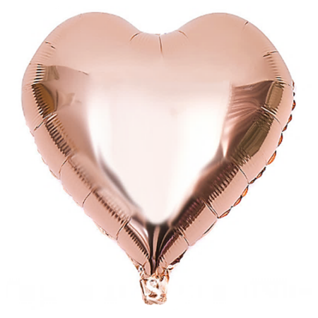 Globos Metalizados forma de corazón (50 pzs)