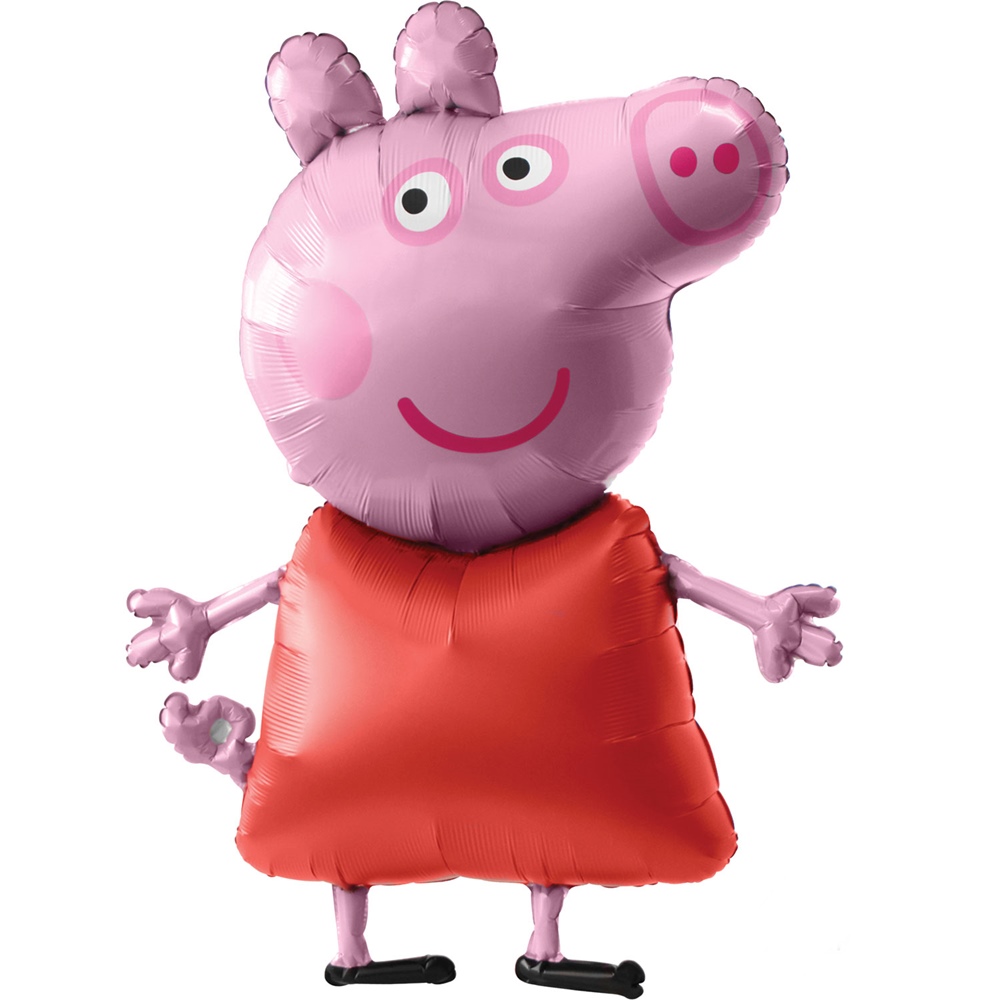 Combo Cumpleaños Globos Peppa Pig Rosa Temática Decoración