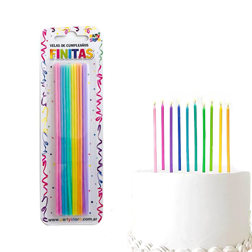 Velas de cumpleaños multicolores