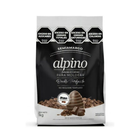 CHOCOLATE SEMIAMARGO ALPINO EN PINS X 1 KG