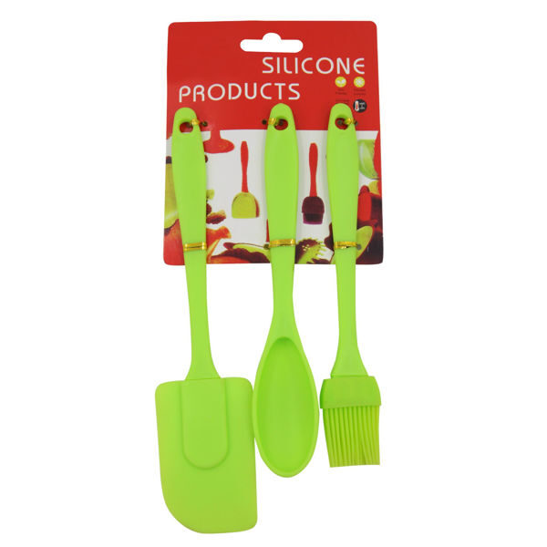 SET DE SILICONA ESPÁTULA, PINCEL Y CUCHARA SET DE SILICONA ESPÁTULA, PINCEL Y CUCHARA