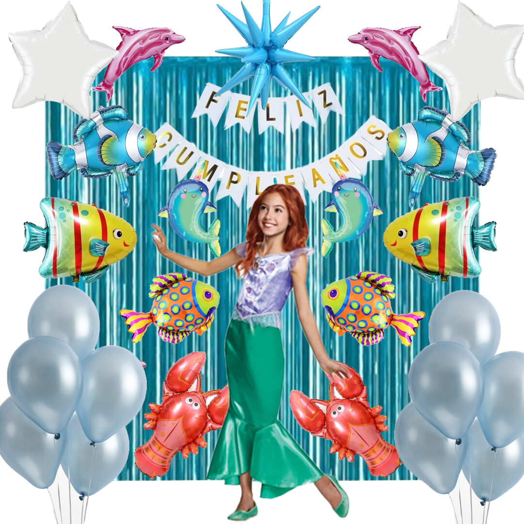 COMBO COTILLON CUMPLEÑOAS MARINO COMBO DECORACIÓN CUMPLEAÑOS MARINO