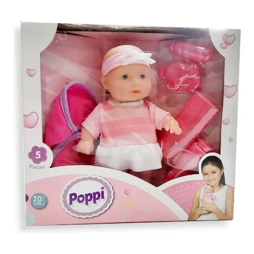 BEBÉ POPPI CON ACCESORIOS BEBÉ POPPI CON ACCESORIOS