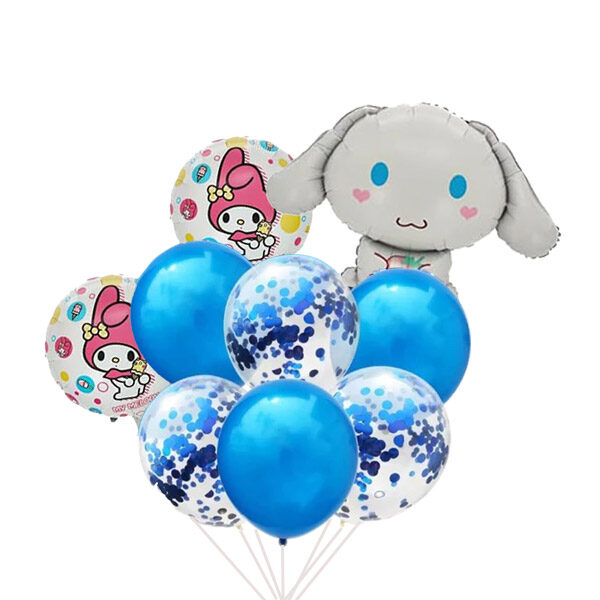 SET DE GLOBOS CINNAMOROLL 9 PIEZAS SET DE GLOBOS CINNAMOROLL 9 PIEZAS