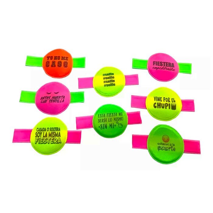 VINCHAS FLUO CON FRASES X12 VINCHAS FLUO CON FRASES X12VINCHAS FLUO CON FRASES X12