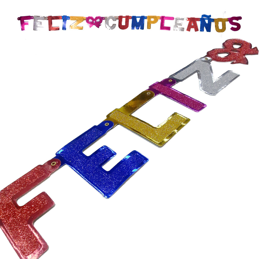 GUIRNALDA FELIZ CUMPLEAÑOS HOLOGRAMA GUIRNALDA FELIZ CUMPLEAÑOS HOLOGRAMA