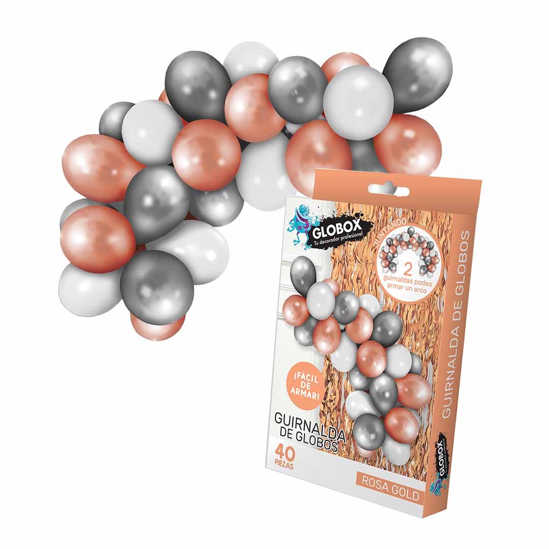 GUIRNALDA DE GLOBOS ROSA GOLD GUIRNALDA DE GLOBOS ROSA GOLD