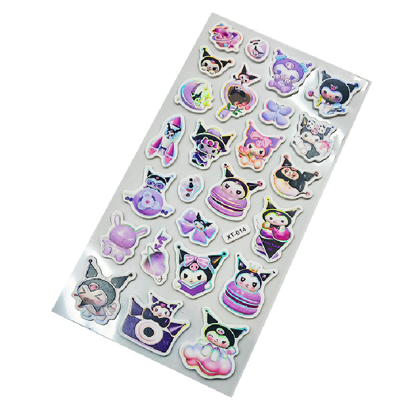 PLANCHA DE STICKERS 3D SANRIO KUROMI PLANCHA DE STICKERS 3D SANRIO KUROMI