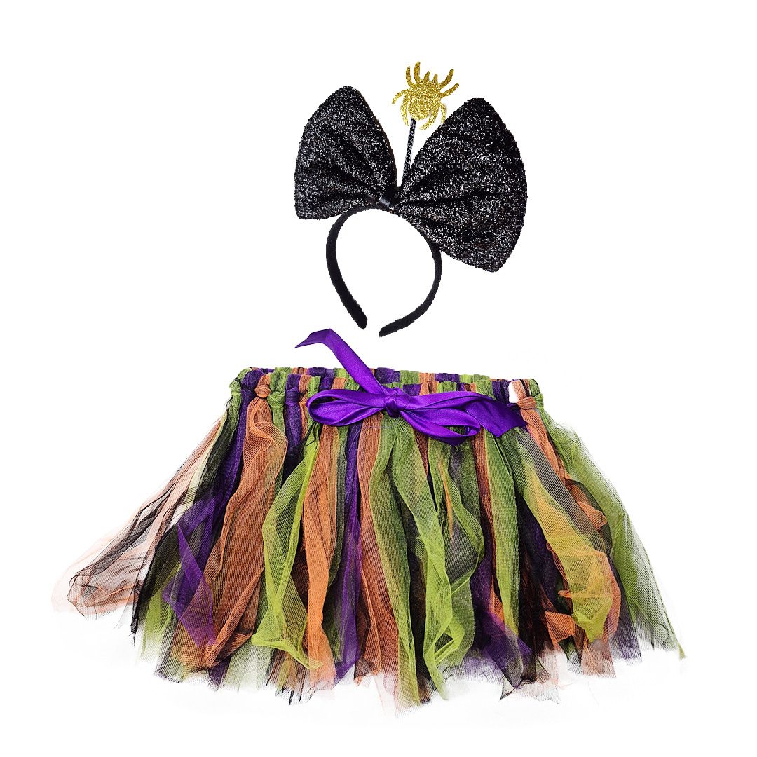 SET INFANTIL HALLOWEEN: TUTÚ Y VINCHA SET INFANTIL HALLOWEEN: TUTÚ Y VINCHA