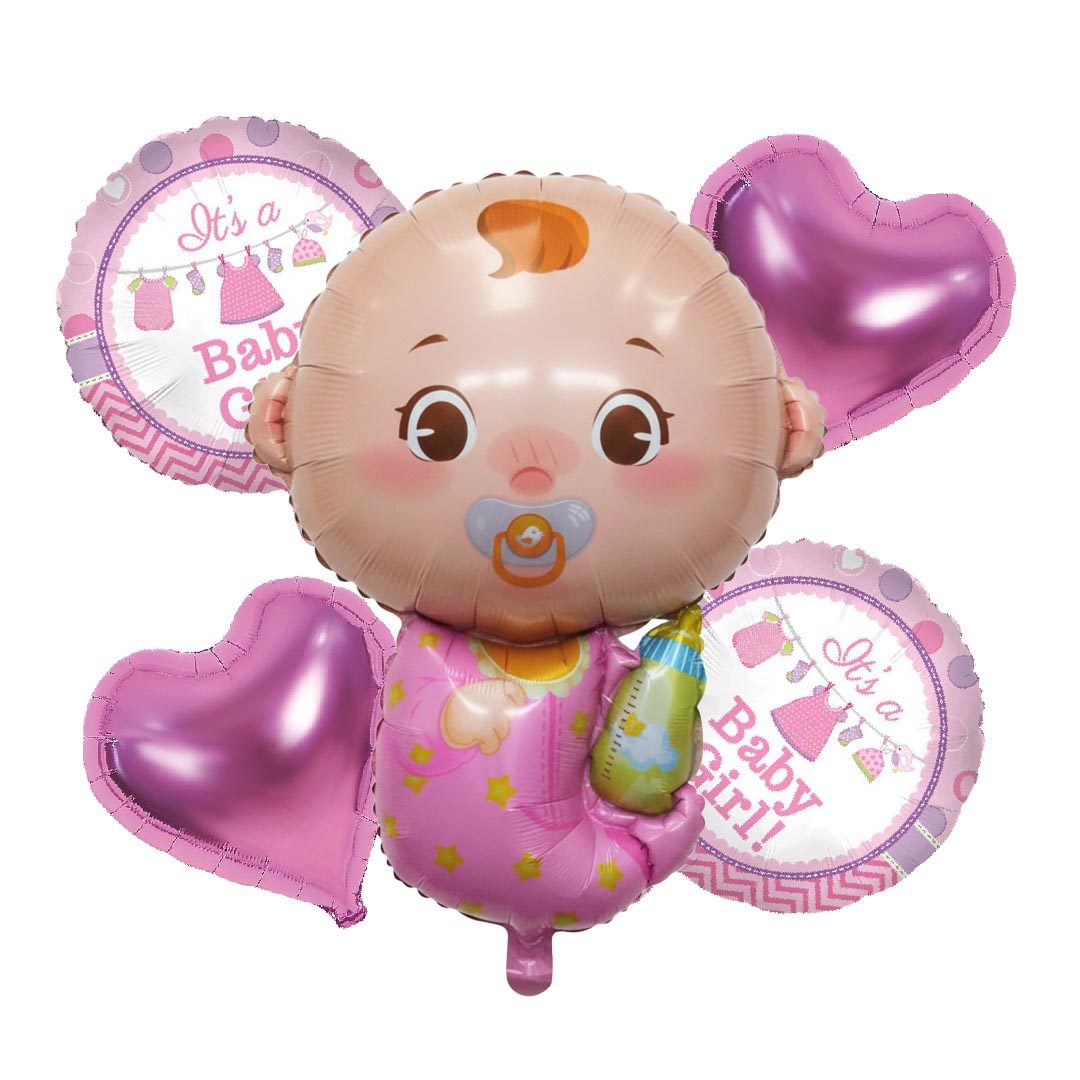 SET DE GLOBOS IT’S A GIRL X5 SET DE GLOBOS IT'S A GIRL X5