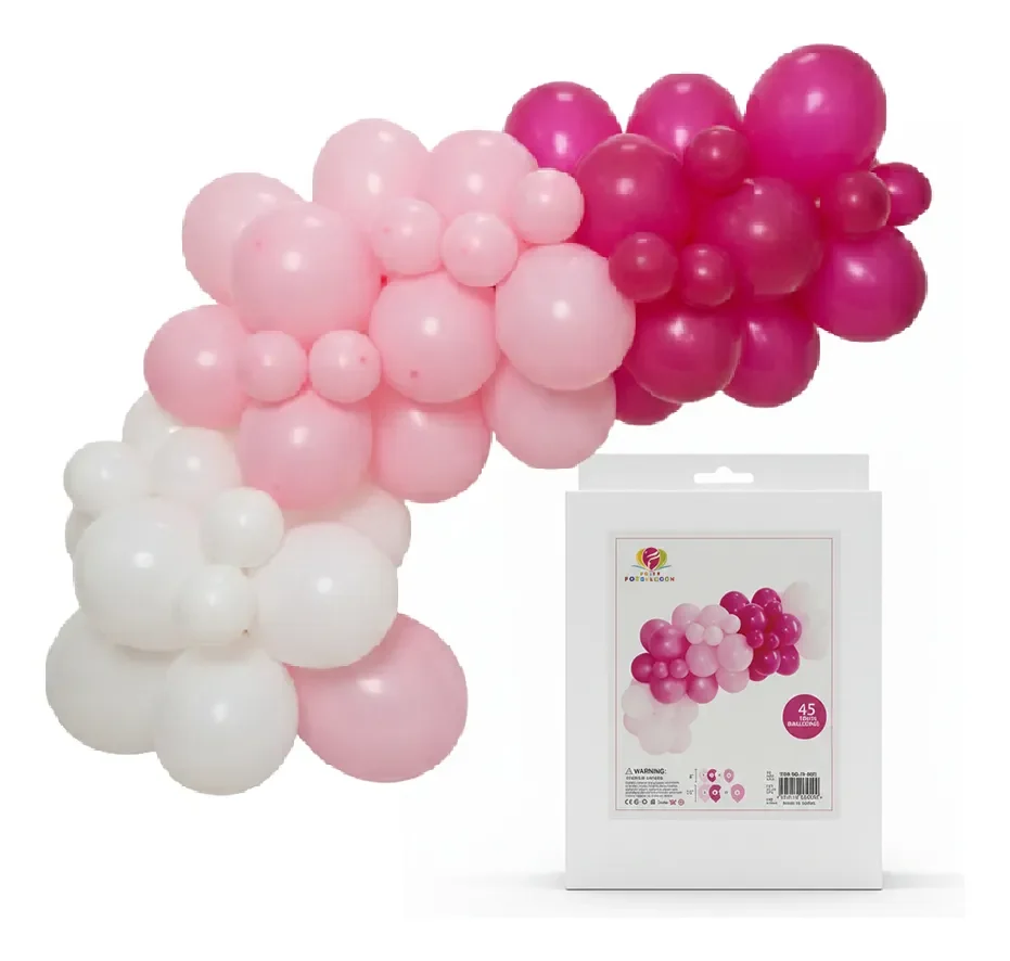SET DE 45 GLOBOS MIX ROSA FUCSIA SET DE 45 GLOBOS MIX ROSA FUCSIA