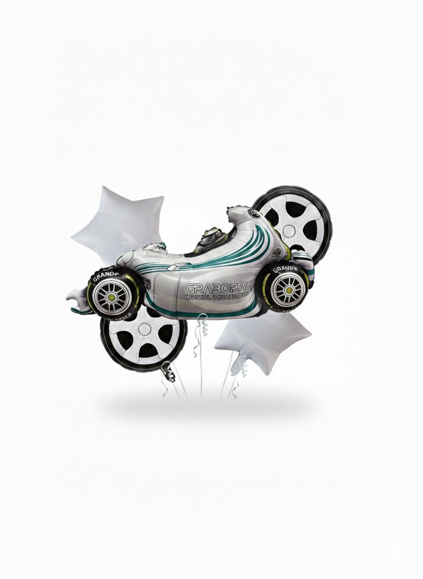 SET 5 GLOBOS COCHE FORMULA 1